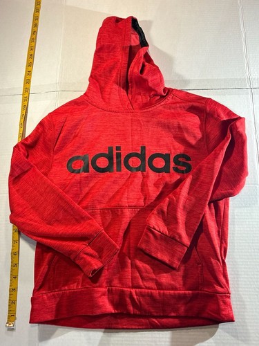 Adidas logo boys red hoodie - adidas,