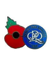 Queens Park Rangers QPR Poppy Remembrance Enamel Pin Badge Football Club 1882