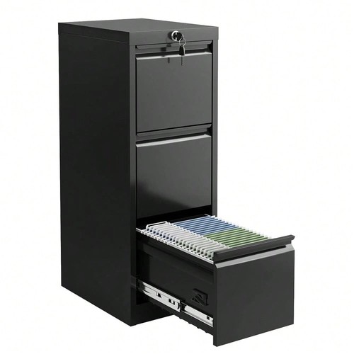 Black drawer lockable metal - 3,