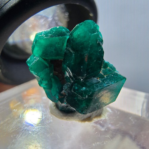 Rare dioptase stage - stage,, green