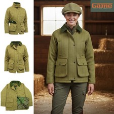 Ladies GAME Waterproof Teflon Coated Tweed Jacket Hunting Shooting Field Sports