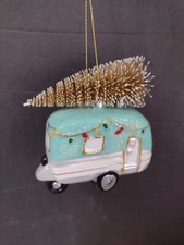 Sass & Belle Vintage Retro Camper Bauble Christmas Tree Ornament Beach Bum Life