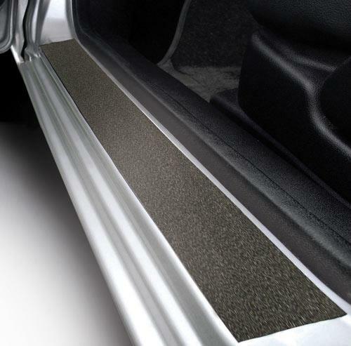 Satin black textured door sill - textured,