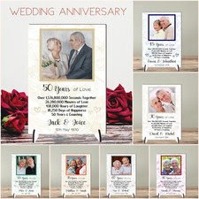 Personalised 40th 45th 50th Wedding Anniversary Photo Gift 60th Anniversary Gift