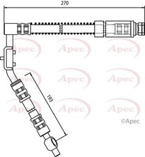 APEC Front Left Brake Hose for