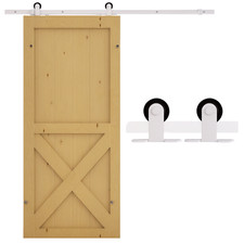 Homcom 6ft steel sliding barn - 6ft,