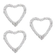 Wicker Heart Wreath White