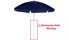 Argos Home Garden Parasol 1.6m Outdoor Patio Sun Shade Umbrella Blue 1423882 R P