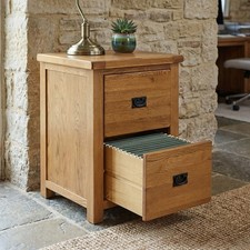 Filing cabinet rustic oak - oak, home