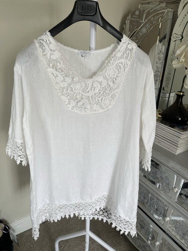 White italian linen - white,