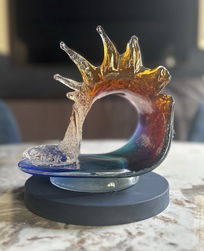 Medium sunset wave glass - wave,,