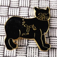 Isle of Man Manx Black Cat Pin
