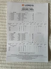 England v India Lords Test scorecard 2025 . Day 4 - 387 first innings tie