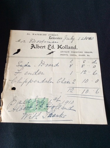 Vintage receipt for - vintage,