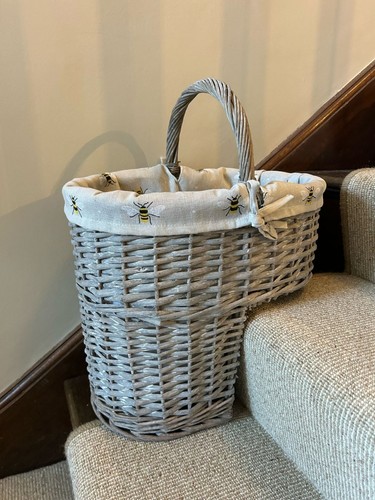 Grey wash wicker stair - grey-wash,