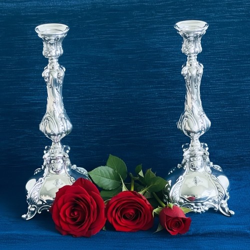 Vtg silverplate candlesticks - vtg,