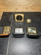 Joblot Of 5 Vintage Clocks Europa, Smiths, Westclox Untested
