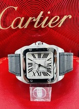 CartierSantos 100 Midi 33mm 2878 with box and papers