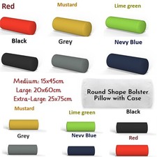 Round Bolster Pillow with FREE Pillowcase Orthopaedic Neck Back Nursing Support.