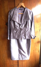 NEW Vera Mont Grey Silk Dress