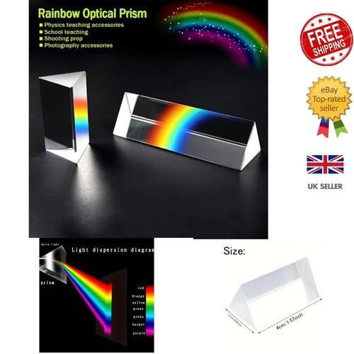 Glass prism rainbow spectrum - glass,