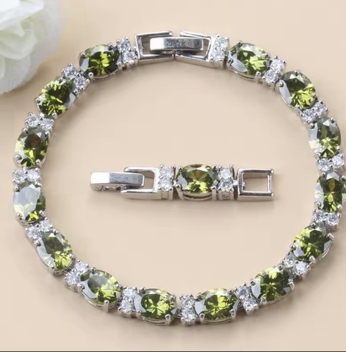 Peridot olive green white - ,