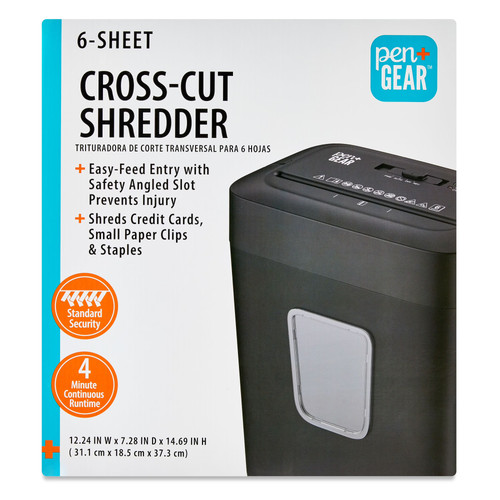 Pen gear sheet cross cut - 6-sheet, cross-cut