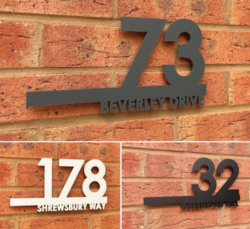 Door sign house - door, number
