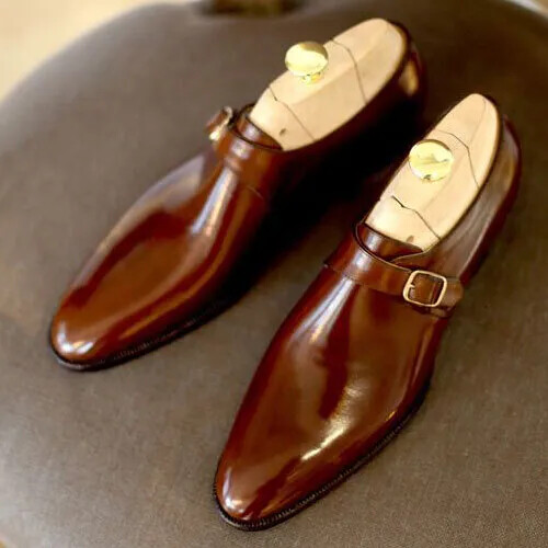 Men shoes tailor made brown - shoes,