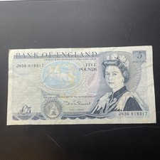 Old £5 NOTE  JN36 In Good