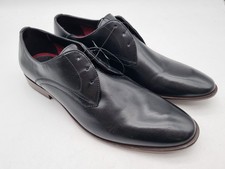 M&S Men's Leather Derby Shoes Size: UK 10 Black NWOT F2