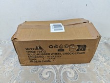 MAXXHAUL 70472 Solid Rubber Heavy Duty Black Wheel Chock 2-Pack, 8' x 4' x 6'