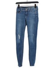 Clockhouse Women's Jeans UK 6 Blue Cotton with Elastane, Polyester Skinny
