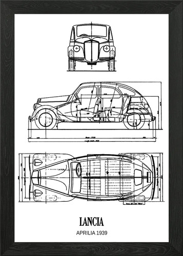 Bnw lancia aprilia 1939 framed - lancia,