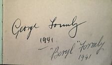 GEORGE FORMBY & BERYL FORMBY - ORIGINAL HAND-SIGNED ALBUM PAGE 1941