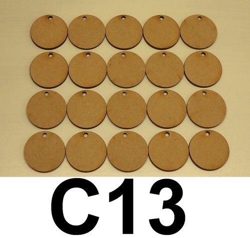 Laser cut wooden discs - 20,
