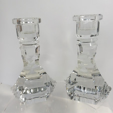 Vintage Cut Glass Candlesticks