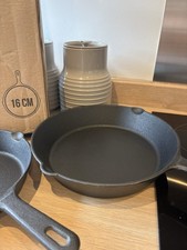 KICHLY 3-Piece Cast Iron Pan