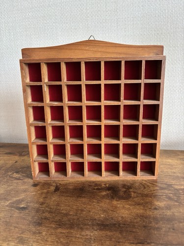 Wooden thimble display case - wooden,