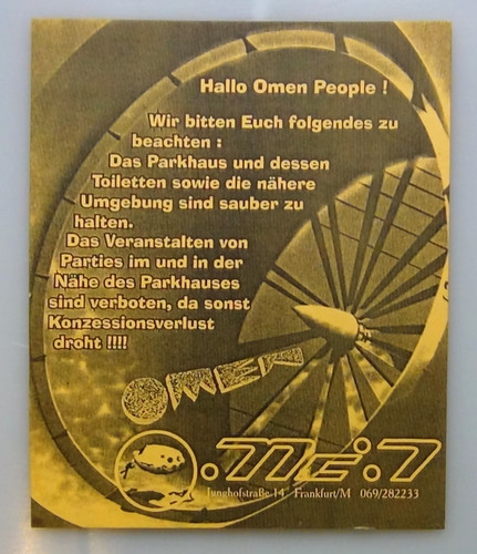 Flyer omen club frankfurt - omen,