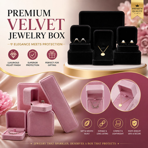 Velvet jewellery gift - jewellery, box