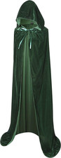 Long Hooded Velvet Cloak Cape