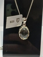 925 sterning silver prasiolite pendant with 18" chain from Gemporia NEW