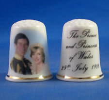 Birchcroft China Thimble --  Prince Charles and Diana Wedding 1981 with Free Box