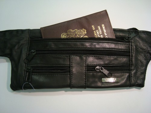 Flat leather money belt - flat, belt,soft