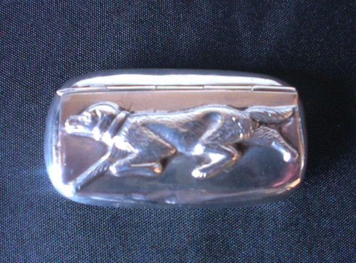 Solid silver very - rare, snuff