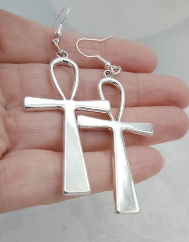 Big ankh cross earrings - ankh,
