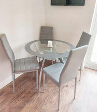 Glass Dining Table and 4