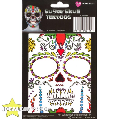 Sugar skull temporary face - sugar,
