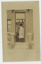 Lady Outside House Boxing Day